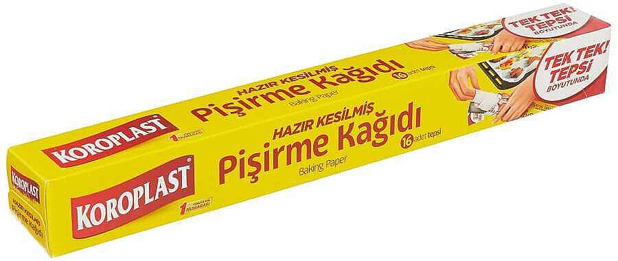 Koroplast Pişirme Kağıdı 42x37 Cm. Hazır Kesilmiş 16 Lı - 1
