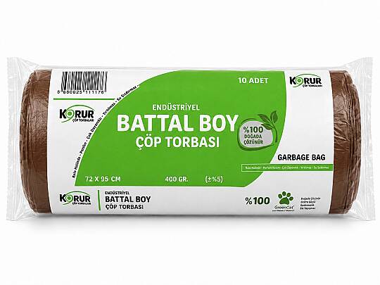Korur 72*95 Battal Boy Çöp Poşeti 400 Gr. Kahverengi