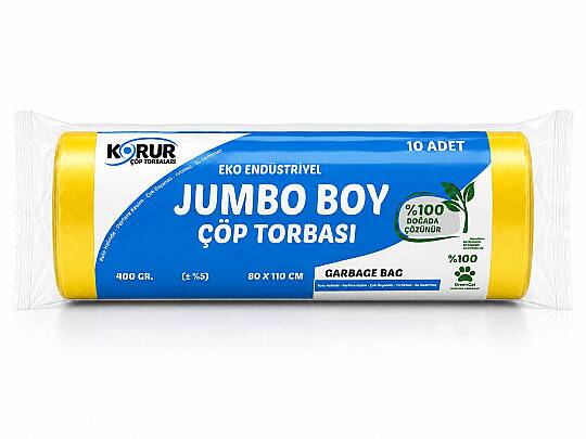 Korur 80*110 Jumbo Boy Çöp Poşeti 400 Gr. Sarı