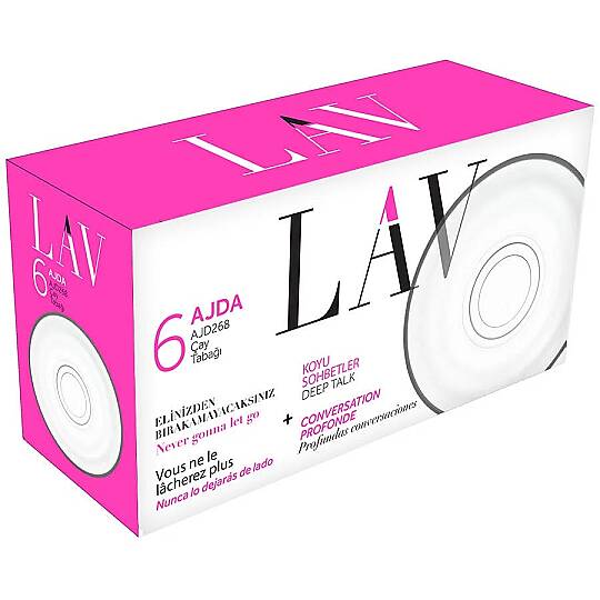 Lav Ajda Çay Tabağı 6lı