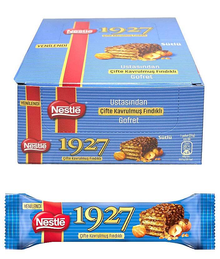 Nestle 1927 Sütlü Çikolata Fındıklı Gofret 31gr 12'li - 1