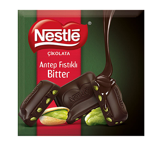 Nestle Classic Kare Bitter Antep Fıstıklı Çikolata 60gr. - 1