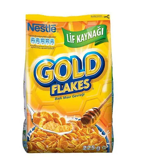 Nestle Gold Corn Flakes Ballı Mısır Gevreği 225gr x16 - 1