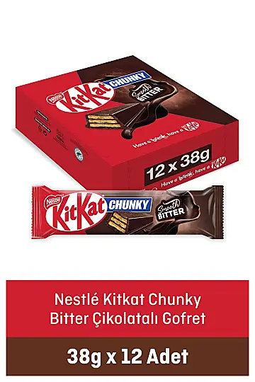 Nestle Kitkat Chunky Bitter Gofret 38 G x12