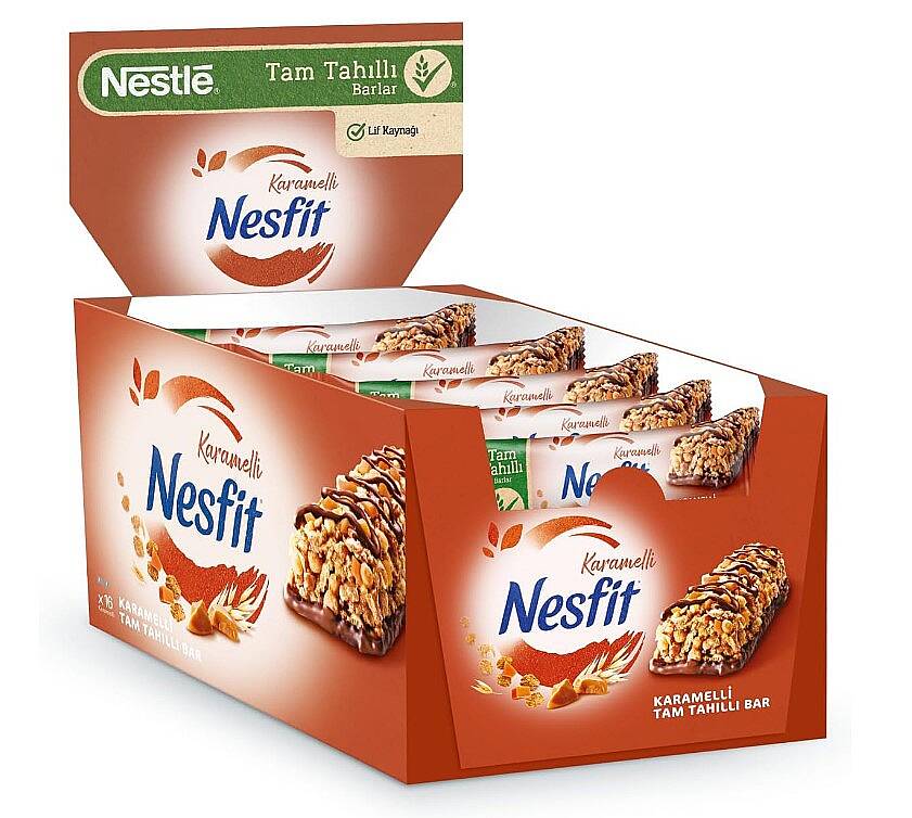 Nestle Nesfit Bar Karamelli 23,50 Gr. 16lı - 1