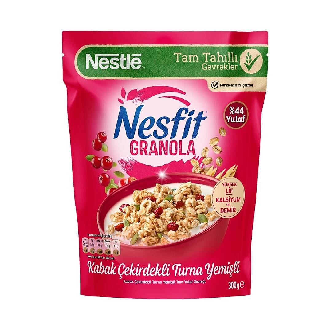 Nestle Nesfit Granola Kabak Çekirdekli Turna Yemişli Tam Yulaf Gevreği 300 G - 1