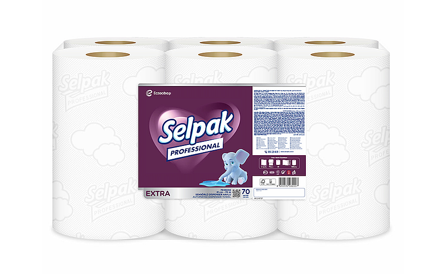 Selpak 7906630 Professional Extra Sensörlü Havlu 21 Cm-70 Mt x6 - 1