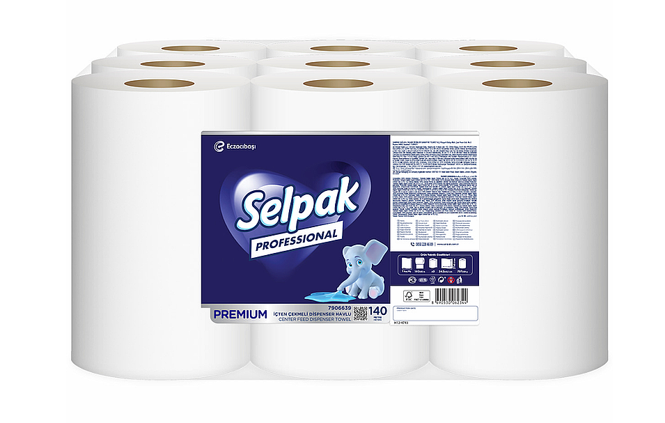Selpak 7906639 Professional İçten Çekmelı Havlu 140 M 9'lu - 1