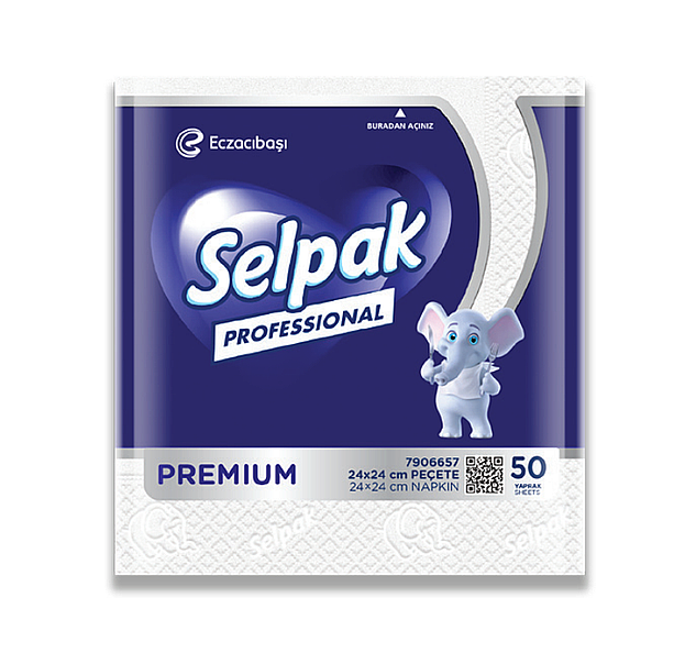 Selpak 7906657 Professional Mini Peçete 24 x 24 Cm - 50 Yp - 2