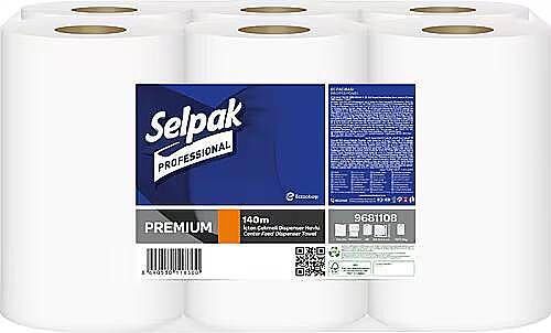 Selpak 7907834 Pro Premium İçten Çekme Dıspenser Havlu 140 M 6'lı - 1